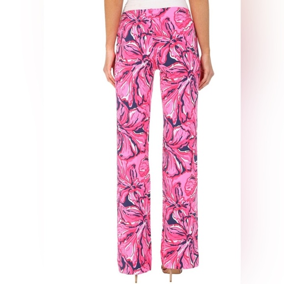Lilly Pulitzer Georgia May ‘Bright Flirty Navy’ Pallazzo Pants- extra small - Picture 2 of 4